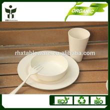 BAMBOO FIBER plato de cena blanco